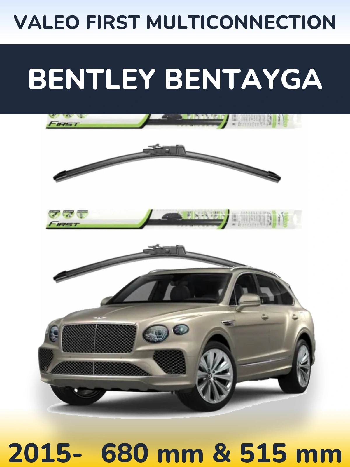 Komplet przednich wycieraczek Valeo First MultiConnection 700 & 500 mm do Bentley Bentayga 2015-2026