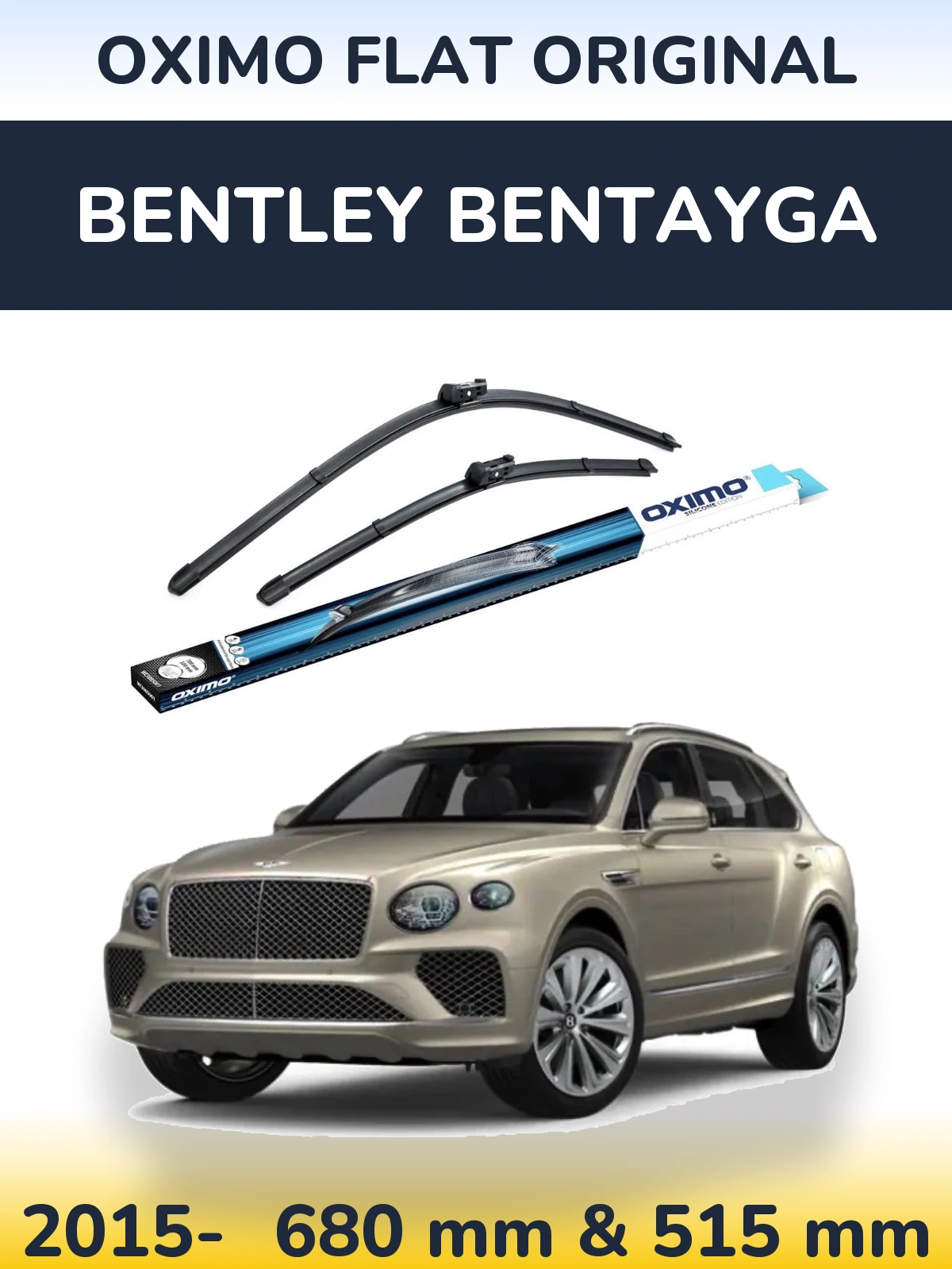 Komplet przednich wycieraczek Oximo Flat Original 700 & 500 mm do Bentley Bentayga 2015-2026