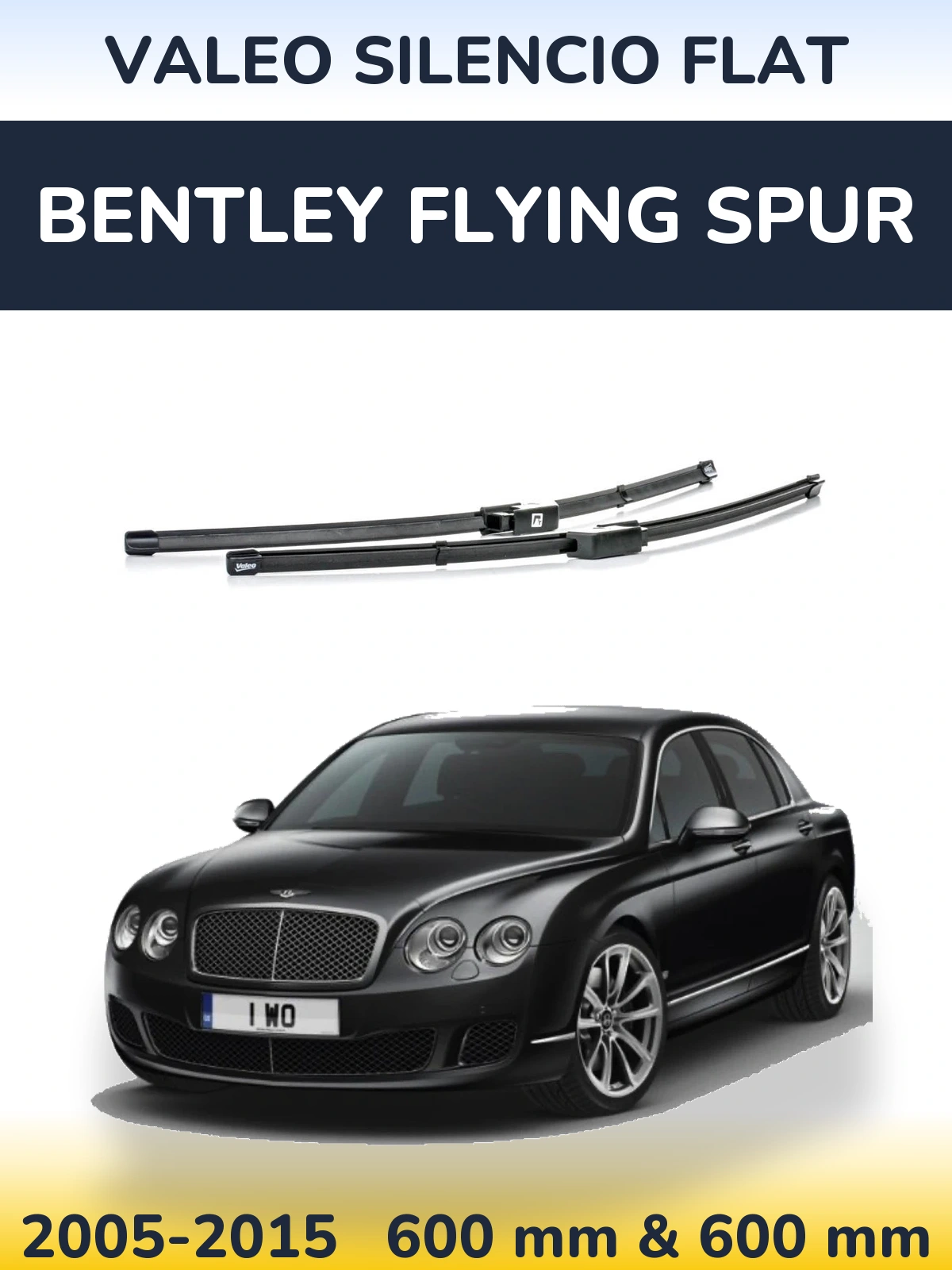 Komplet przednich wycieraczek Valeo Silencio Flat 590 & 580 mm do Bentley Flying Spur 2005-2015