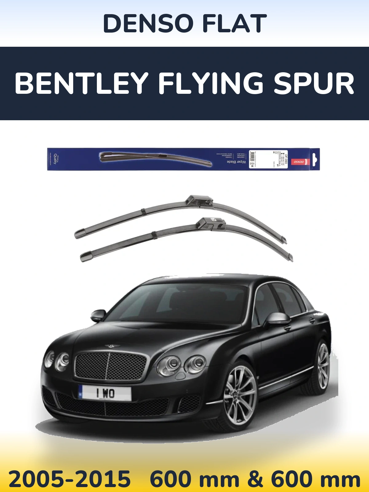 Комплект передних дворников Denso Flat 590 & 580 мм для Bentley Flying Spur 2005-2015