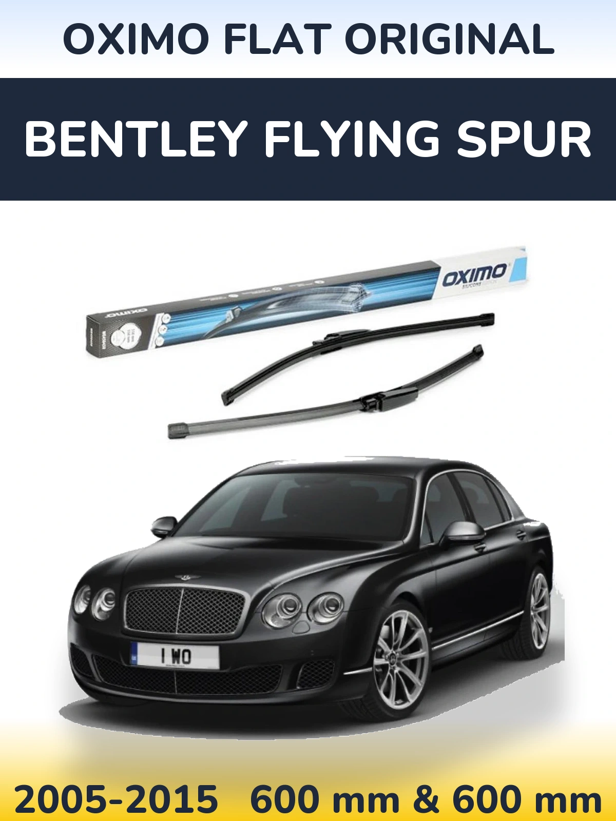 Komplet przednich wycieraczek Oximo Flat Original 600 & 575 mm do Bentley Flying Spur 2005-2015