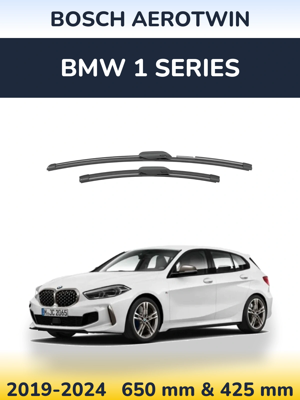 Komplet przednich wycieraczek BOSCH AeroTwin 650 & 425 mm do BMW Seria 1 2019-2024