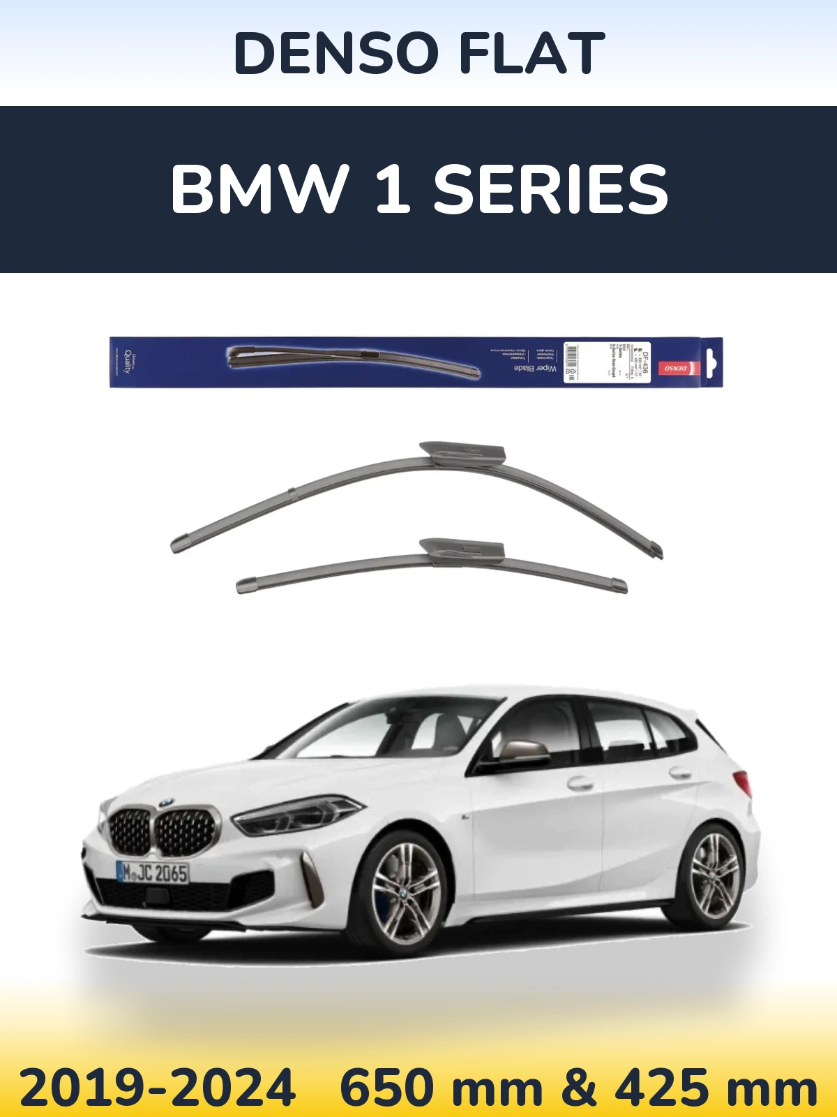 Комплект передних дворников Denso Flat 650 & 425 мм для BMW 1 Series 2019-2024