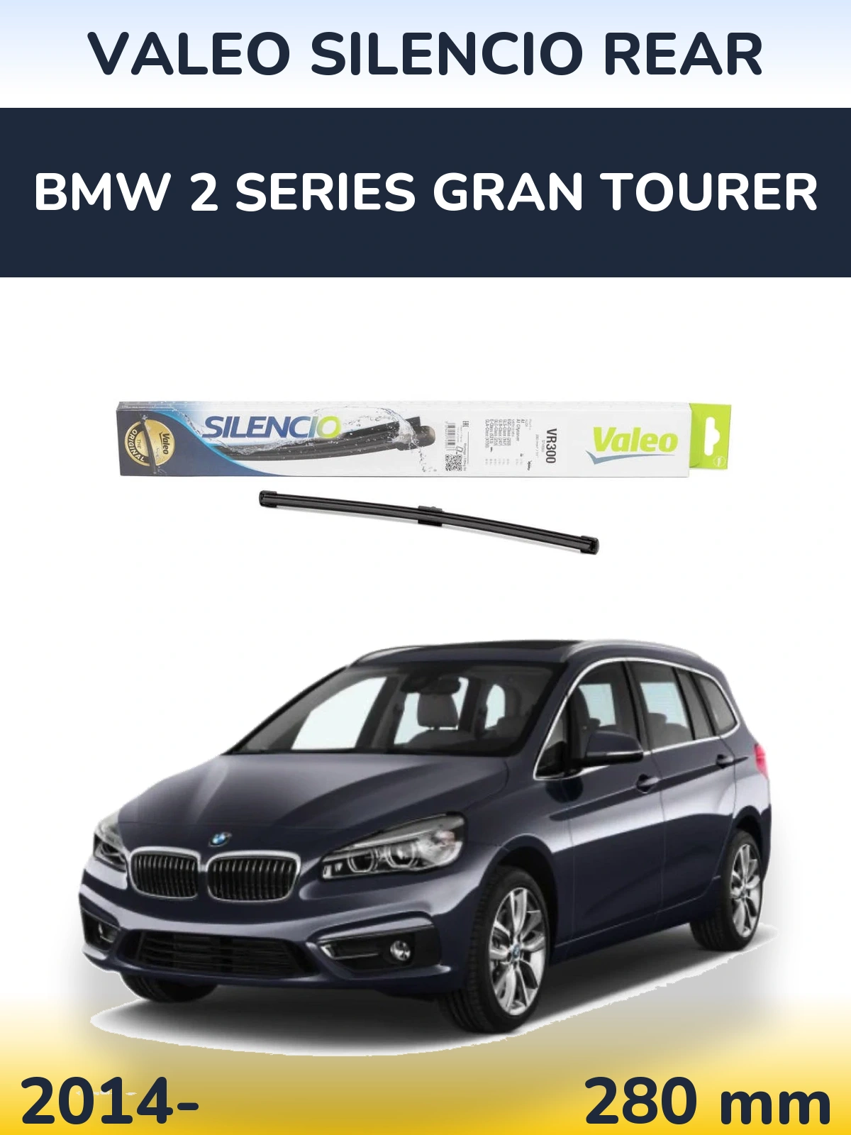 Tylna wycieraczka Valeo Silencio Rear 285 mm do BMW Seria 2 Gran Tourer 2014-2026