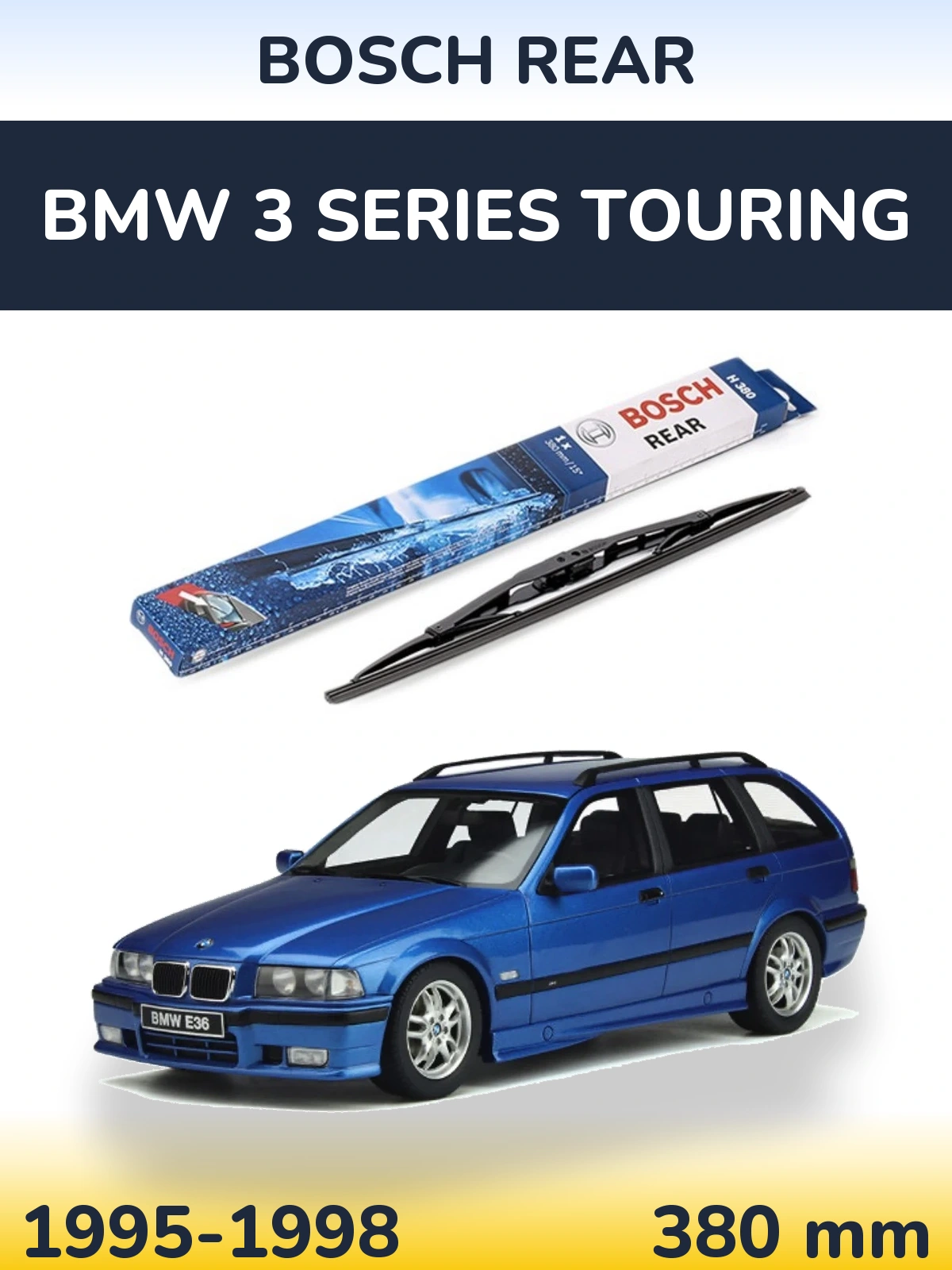 Tylna wycieraczka BOSCH Rear 380 mm do BMW Seria 3 Touring 1995-1998