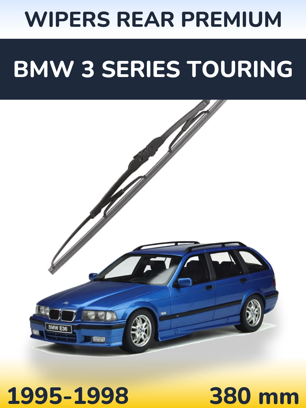 Tylna wycieraczka WIPERS REAR PREMIUM 380 mm do BMW Seria 3 Touring 1995-1998