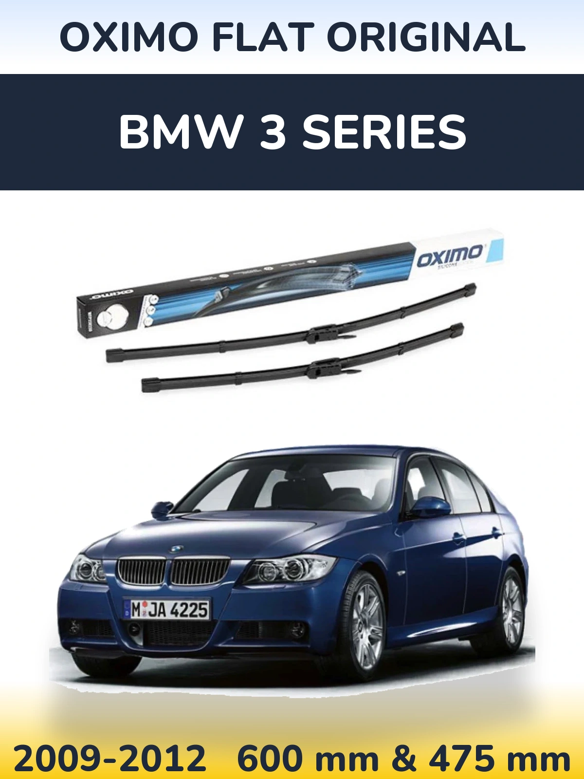 Komplet przednich wycieraczek Oximo Flat Original 600 & 475 mm do BMW Seria 3 2009-2012