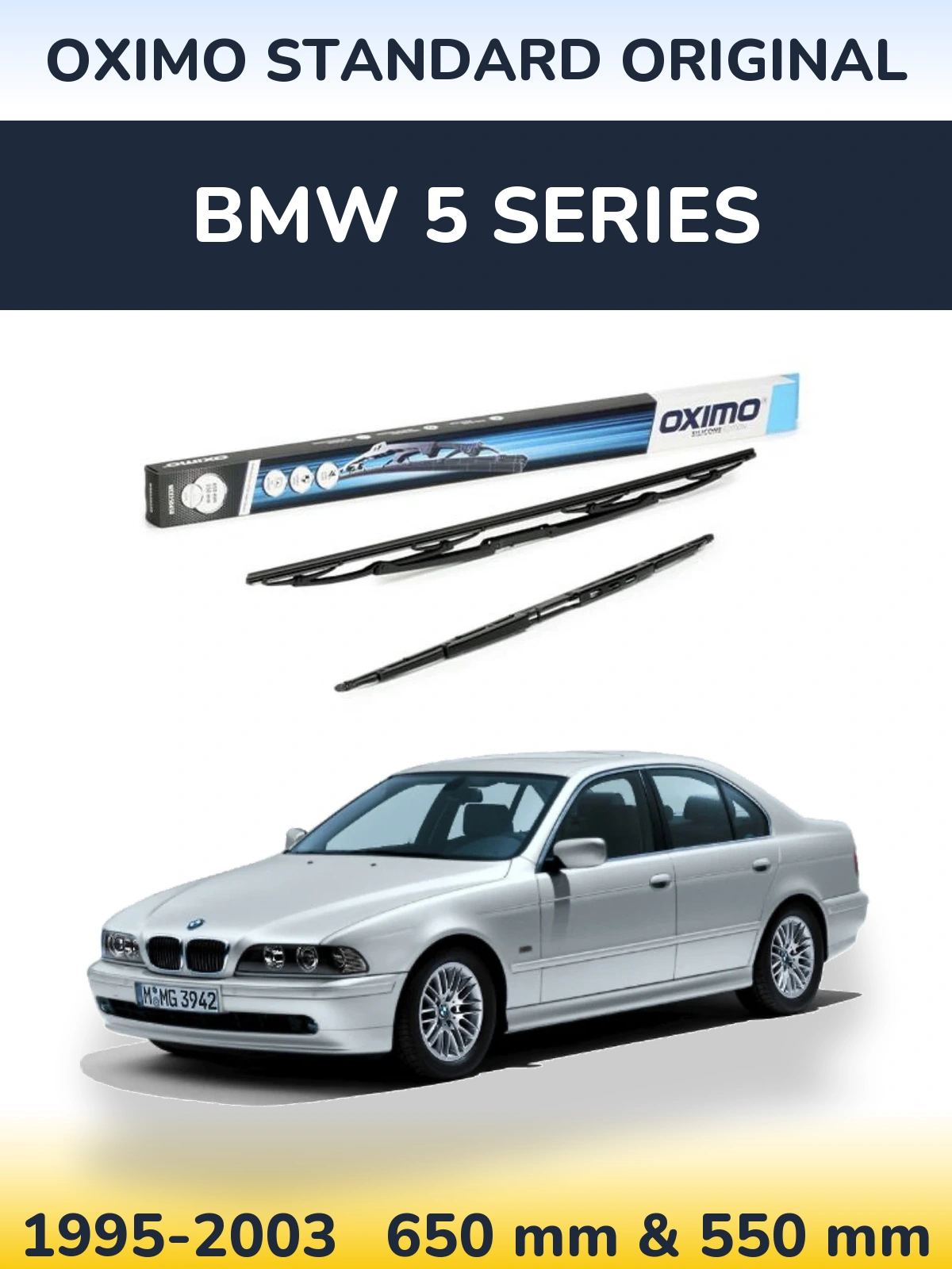 Комплект передних дворников Oximo Standard Original 650 & 550 мм для BMW 5 Series 1995-2003