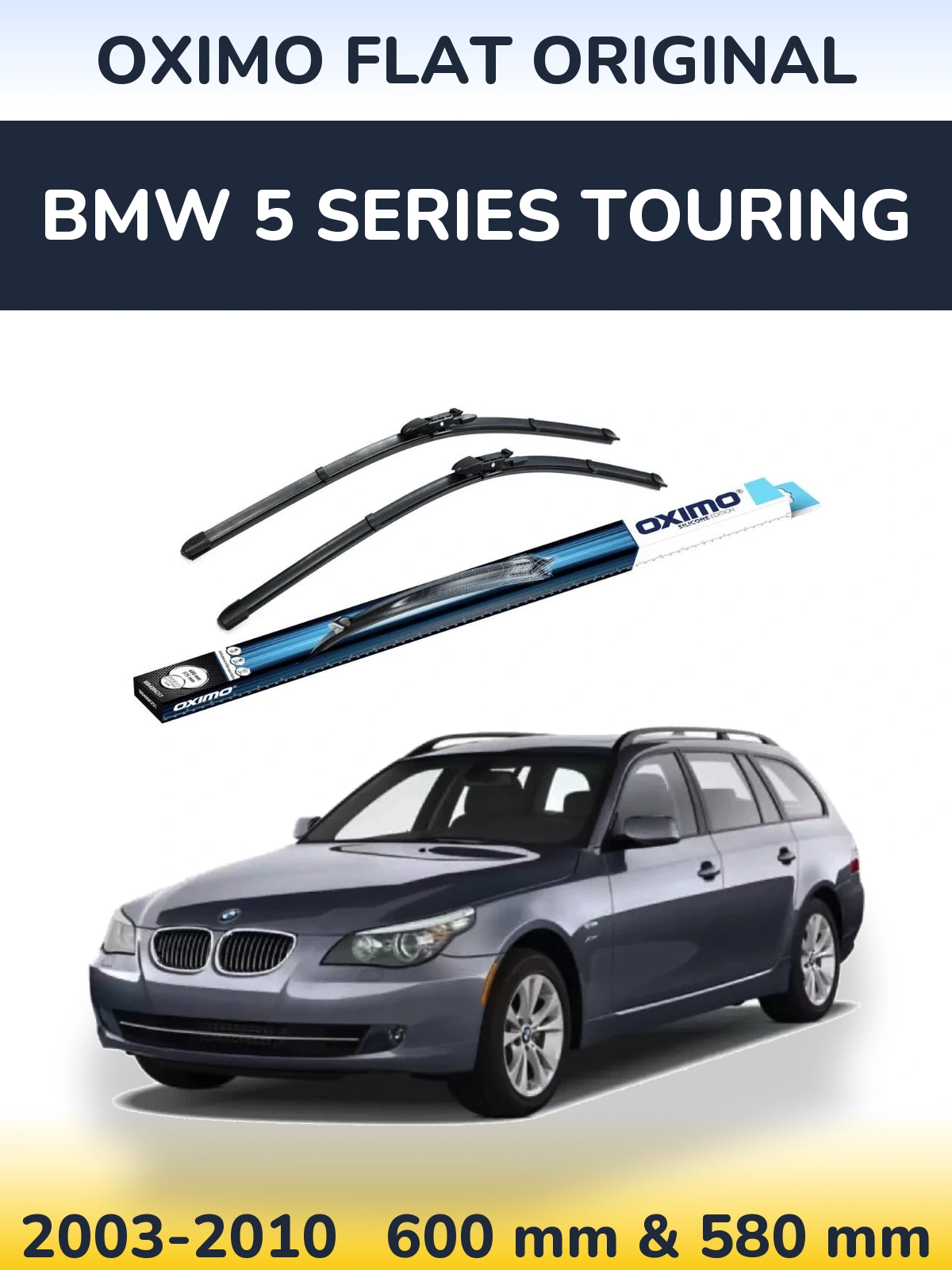 Komplet przednich wycieraczek Oximo Flat Original 600 & 580 mm do BMW Seria 5 Touring 2003-2010