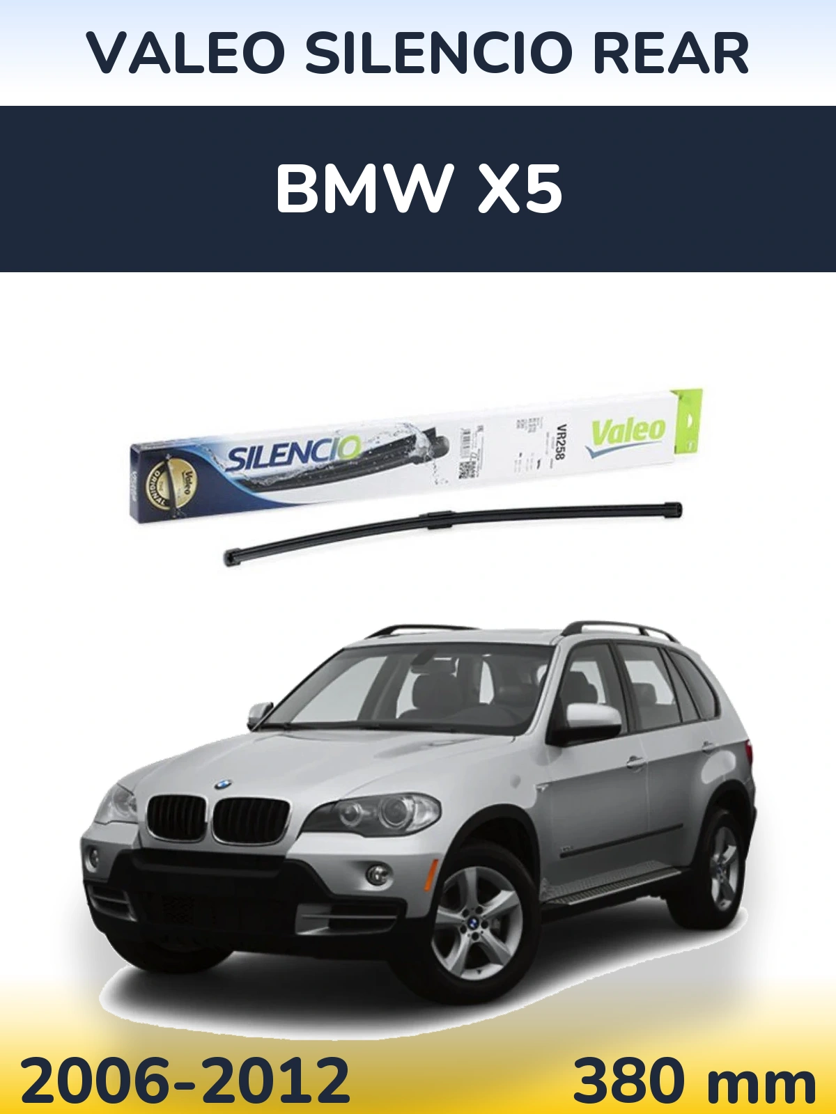 Tylna wycieraczka Valeo Silencio Rear 380 mm do BMW X5 2006-2012