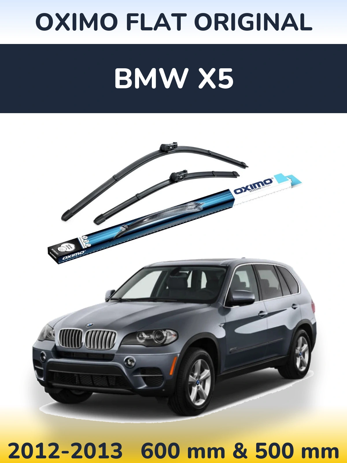 Komplet przednich wycieraczek Oximo Flat Original 600 & 500 mm do BMW X5 2012-2013