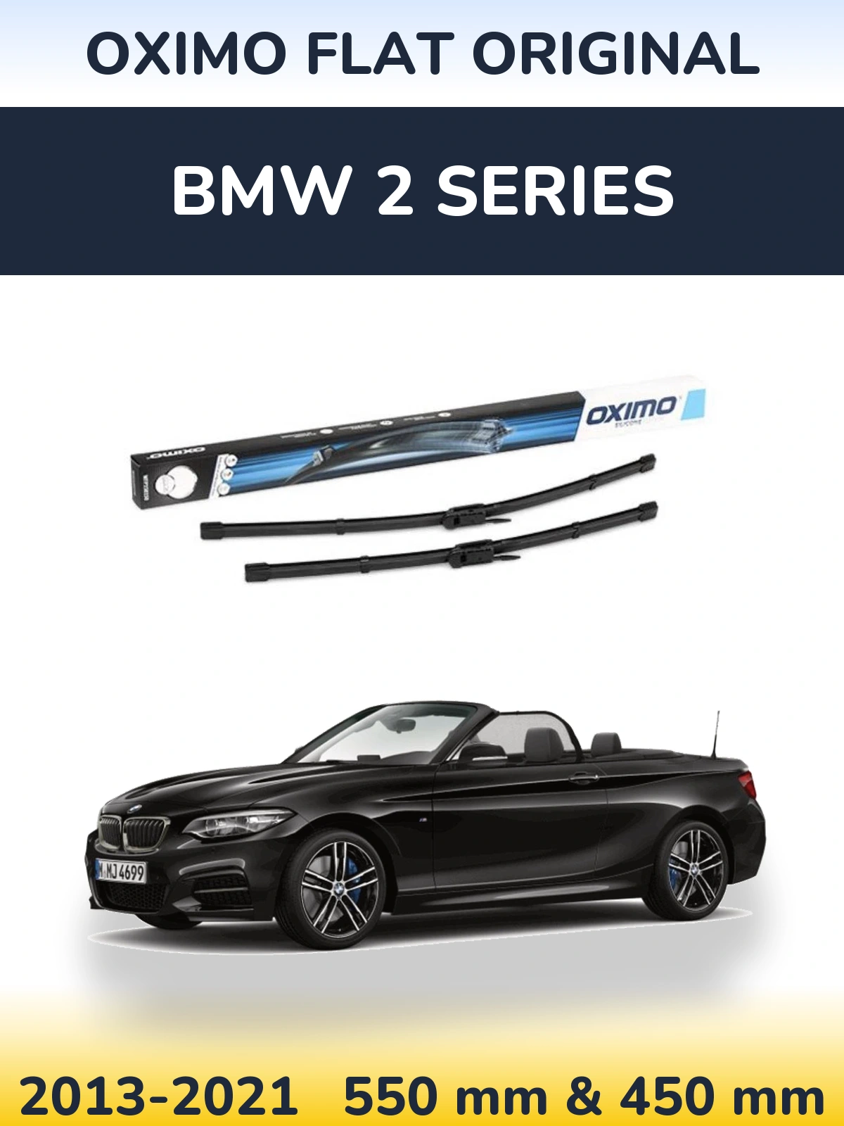 Komplet przednich wycieraczek Oximo Flat Original 550 & 450 mm do BMW Seria 2 2013-2021