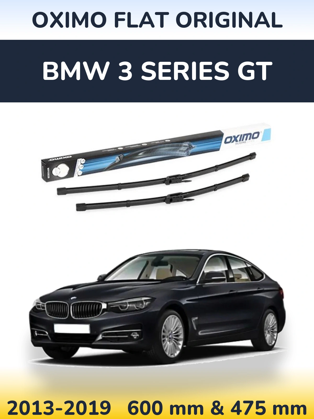 Komplet przednich wycieraczek Oximo Flat Original 600 & 475 mm do BMW Seria 3 GT 2013-2019