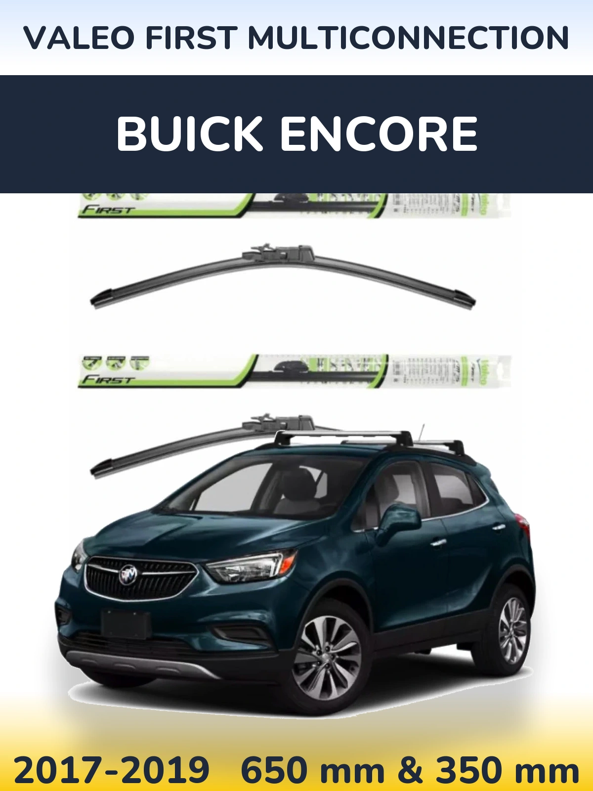 Komplet przednich wycieraczek Valeo First MultiConnection 650 & 350 mm do Buick Encore 2017-2019