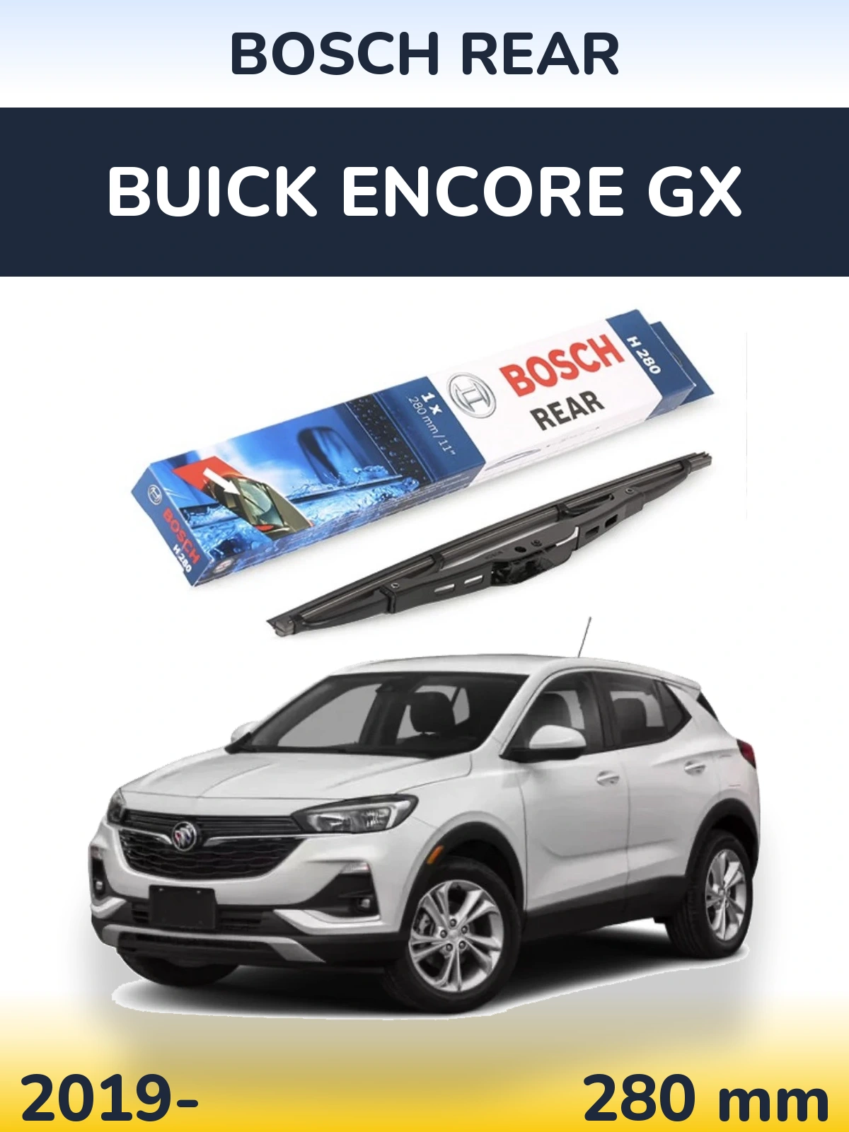 Задний дворник BOSCH Rear 280 мм для Buick Encore GX 2019-2026