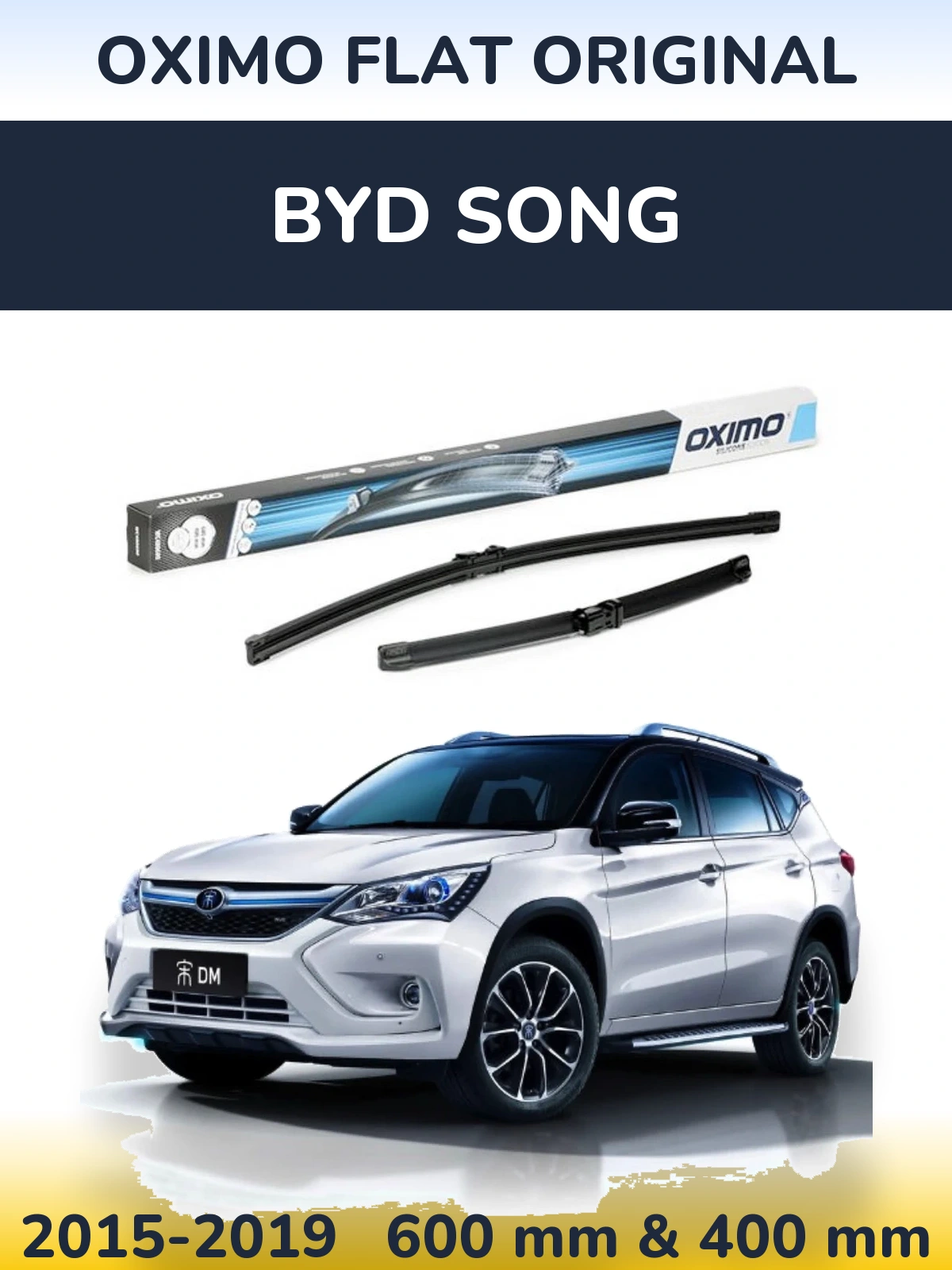 Komplet przednich wycieraczek Oximo Flat Original 600 & 400 mm do BYD Song 2015-2019