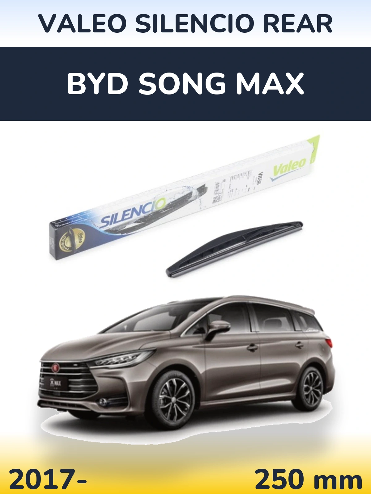 Rear wiper blade Valeo Silencio Rear 240 mm for BYD Song Max 2017-2026