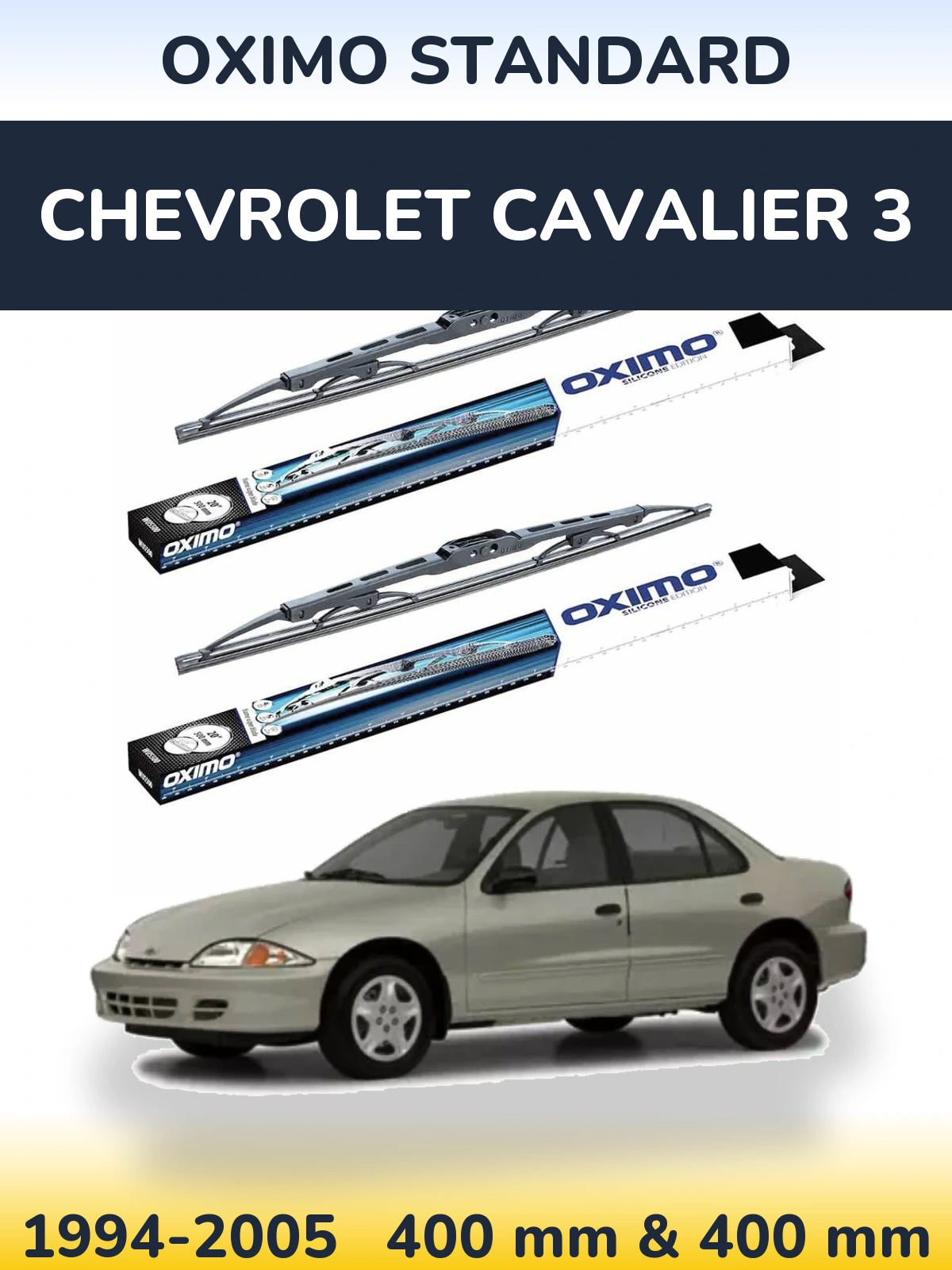 Komplet przednich wycieraczek Oximo Standard 400 & 400 mm do Chevrolet Cavalier 3 1994-2005