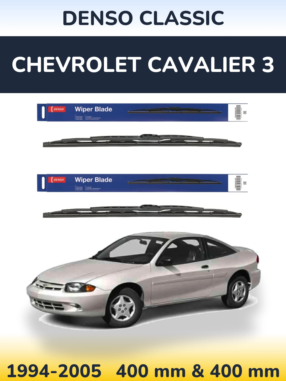 Komplet przednich wycieraczek Denso Classic 400 & 400 mm do Chevrolet Cavalier 3 1994-2005