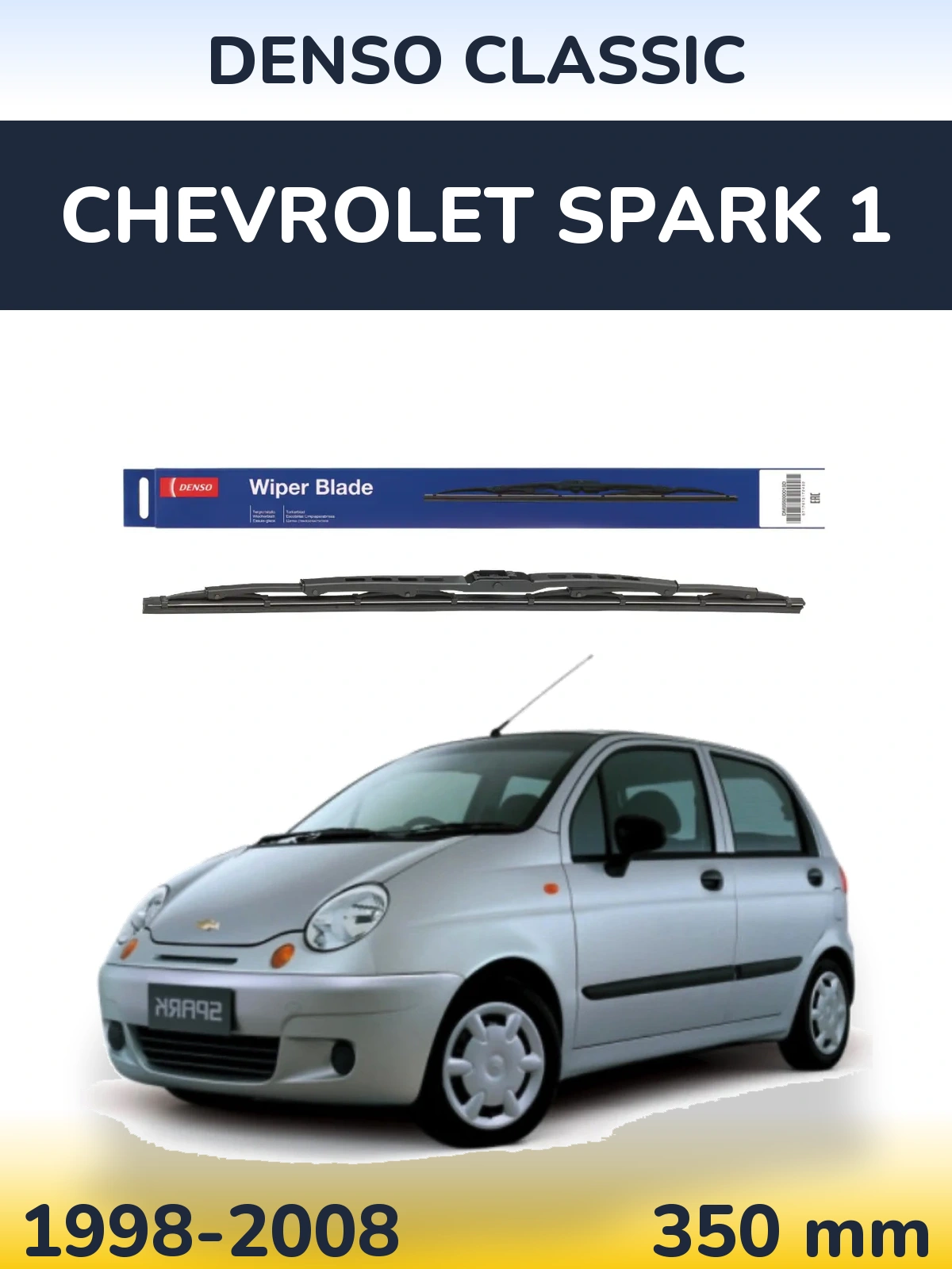 Rear wiper blade Denso Classic 350 mm for Chevrolet Spark 1 1998-2008