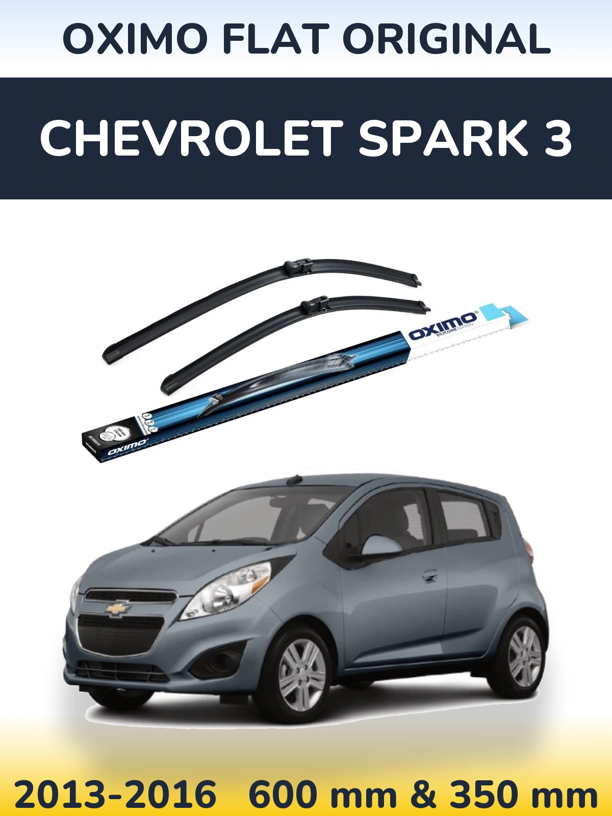 Komplet przednich wycieraczek Oximo Flat Original 600 & 350 mm do Chevrolet Spark 3 2013-2016
