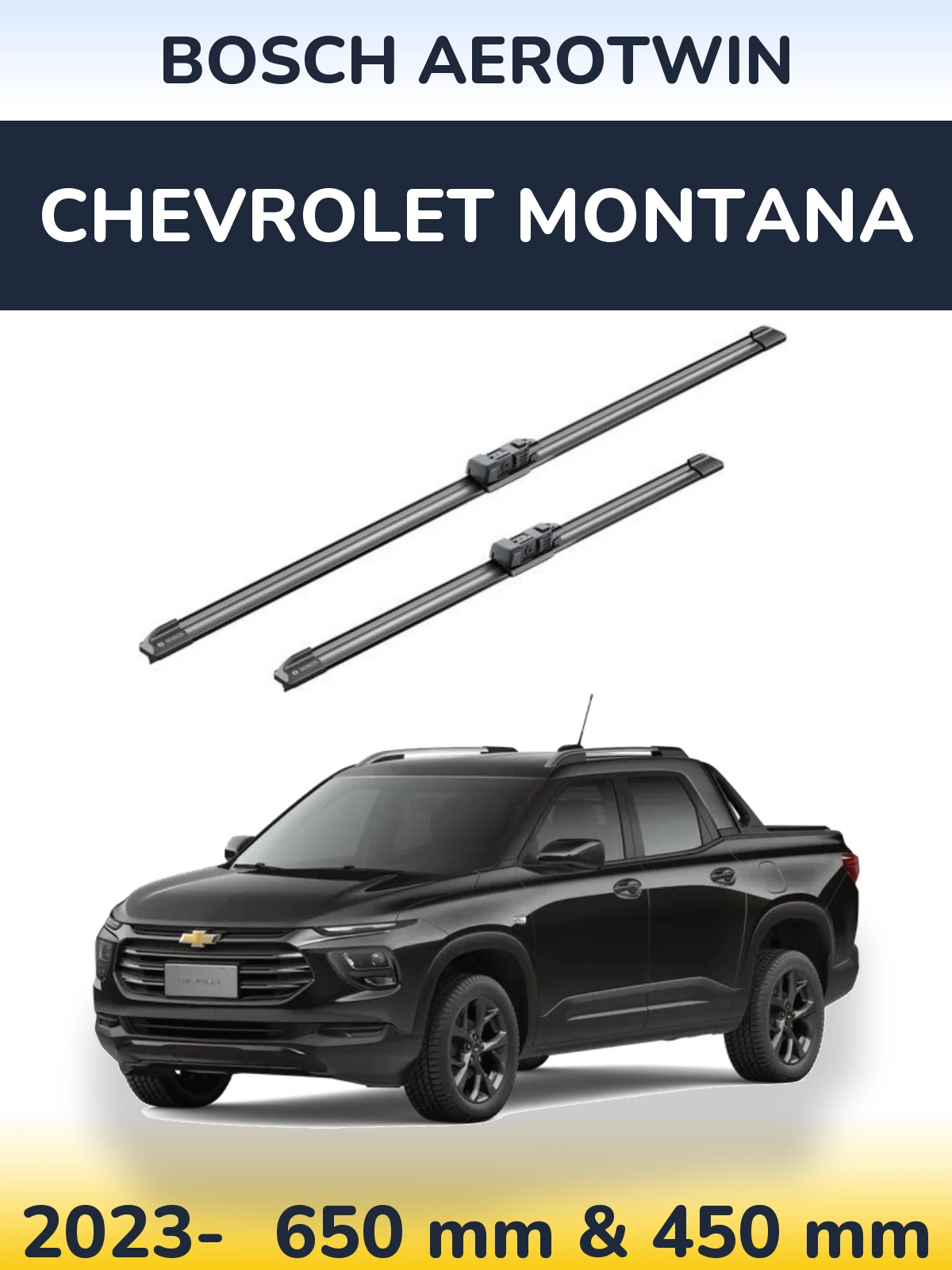 Komplet przednich wycieraczek BOSCH AeroTwin 650 & 450 mm do Chevrolet Montana 2023-2026