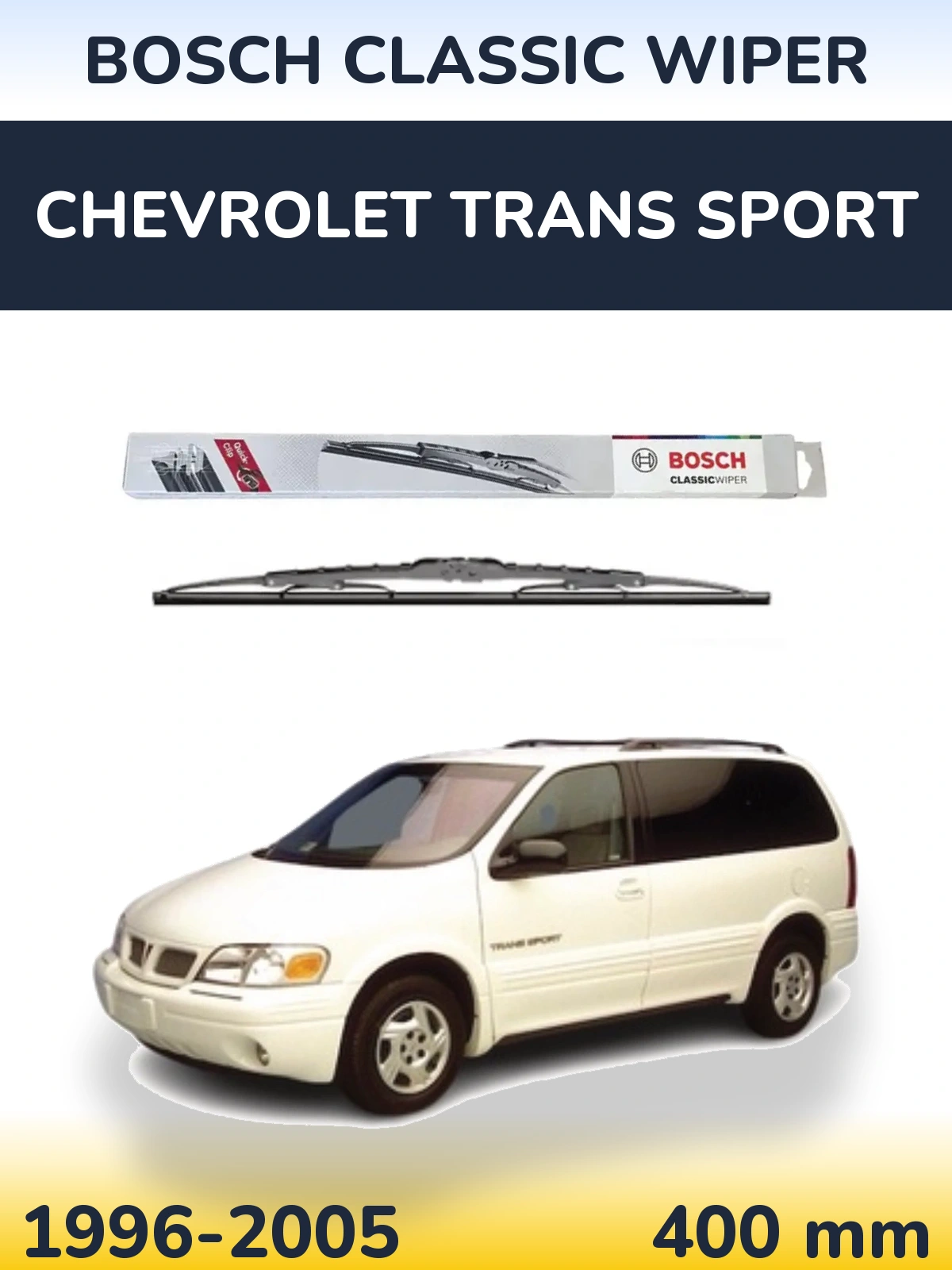 Задний дворник BOSCH Classic Wiper 400 мм для Chevrolet Trans Sport 1996-2005