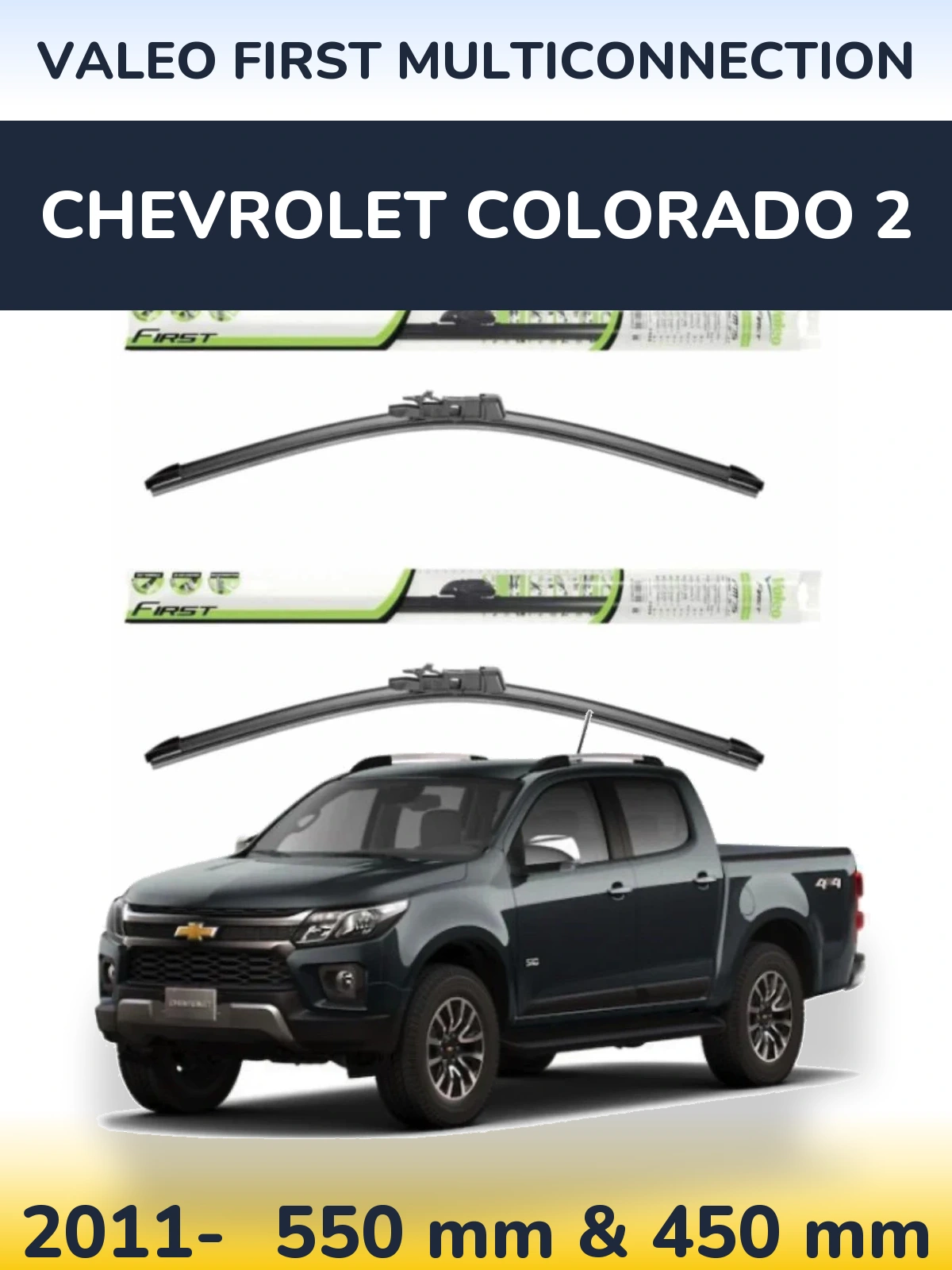 Komplet przednich wycieraczek Valeo First MultiConnection 550 & 450 mm do Chevrolet Colorado 2 2011-2026