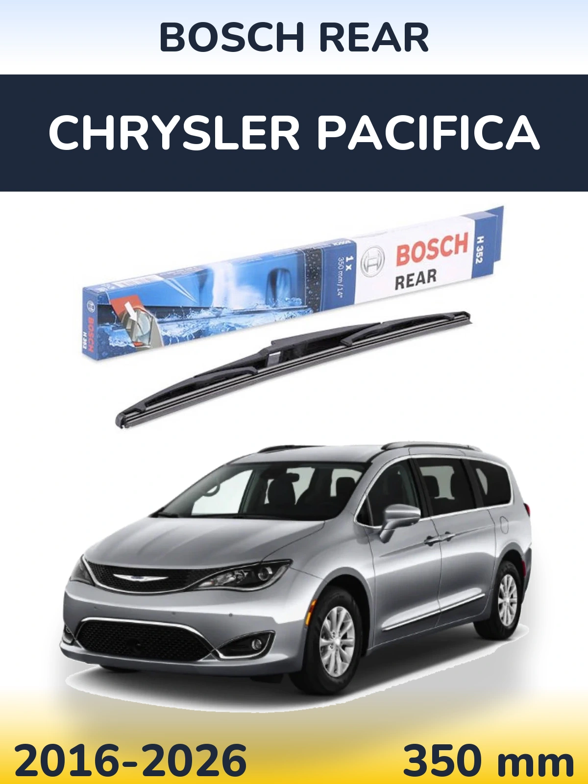 Задний дворник BOSCH Rear 350 мм для Chrysler Pacifica 2016-2026