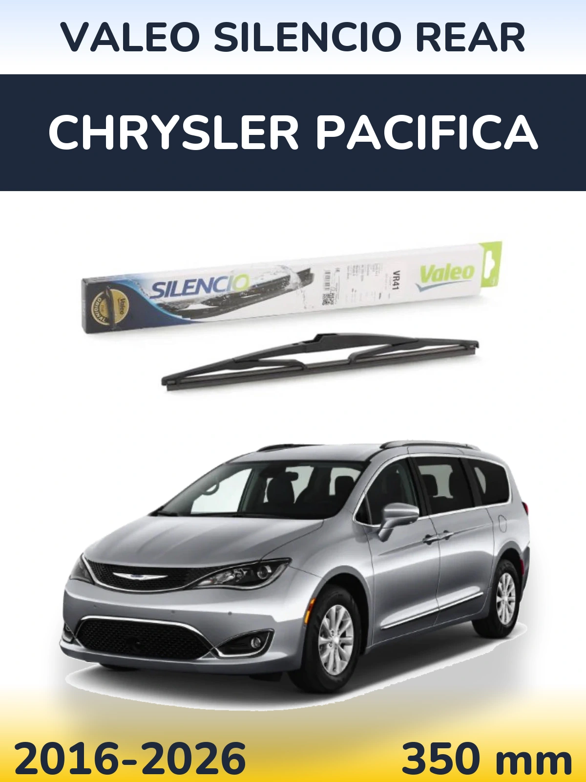 Задний дворник Valeo Silencio Rear 345 мм для Chrysler Pacifica 2016-2026