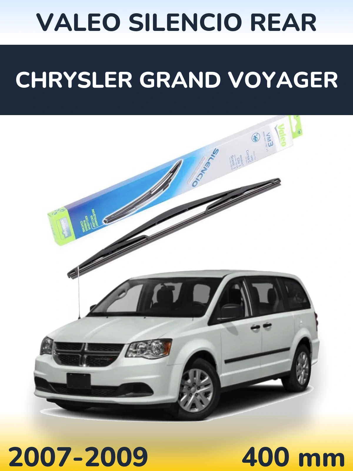 Задний дворник Valeo Silencio Rear 400 мм для Chrysler Grand Voyager 2007-2009