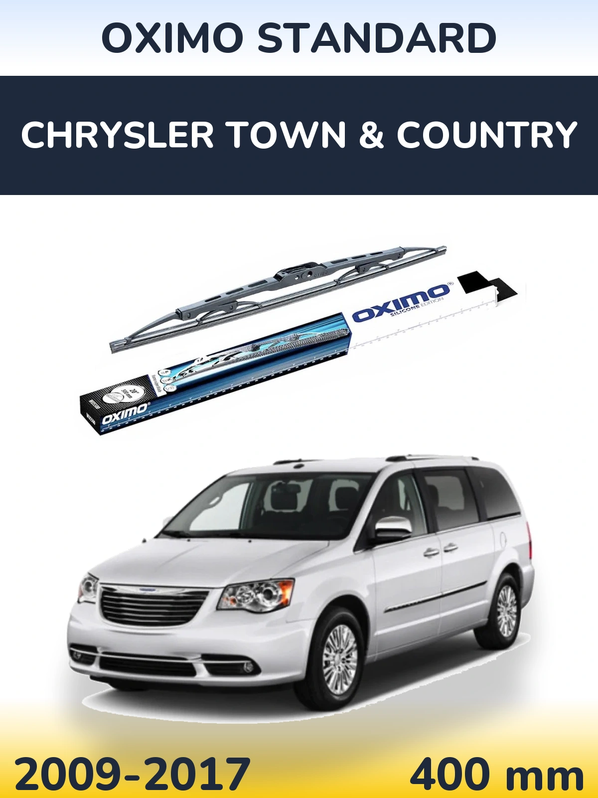 Tylna wycieraczka Oximo Standard 400 mm do Chrysler Town & Country 2009-2017