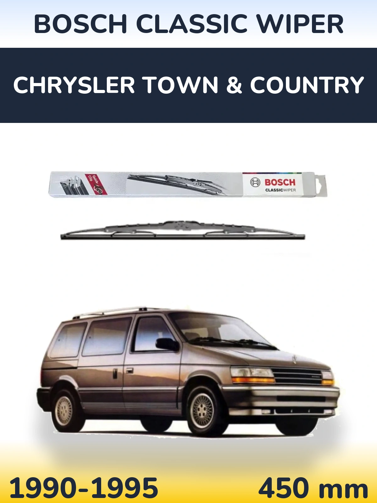 Задний дворник BOSCH Classic Wiper 450 мм для Chrysler Town & Country 1990-1995