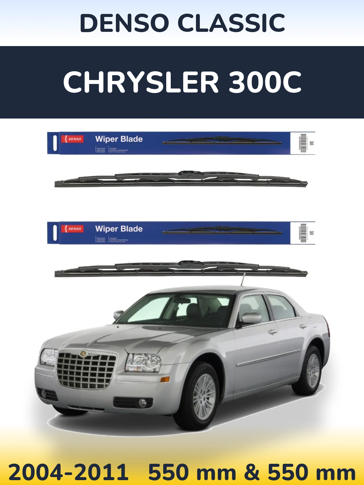 Komplet przednich wycieraczek Denso Classic 550 & 550 mm do Chrysler 300C 2004-2011