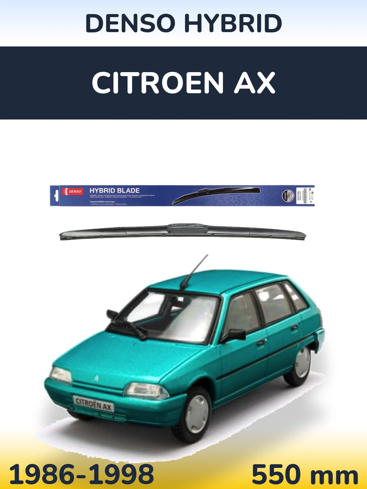 Przednia wycieraczka Denso Hybrid 550 mm do Citroen AX 1986-1998