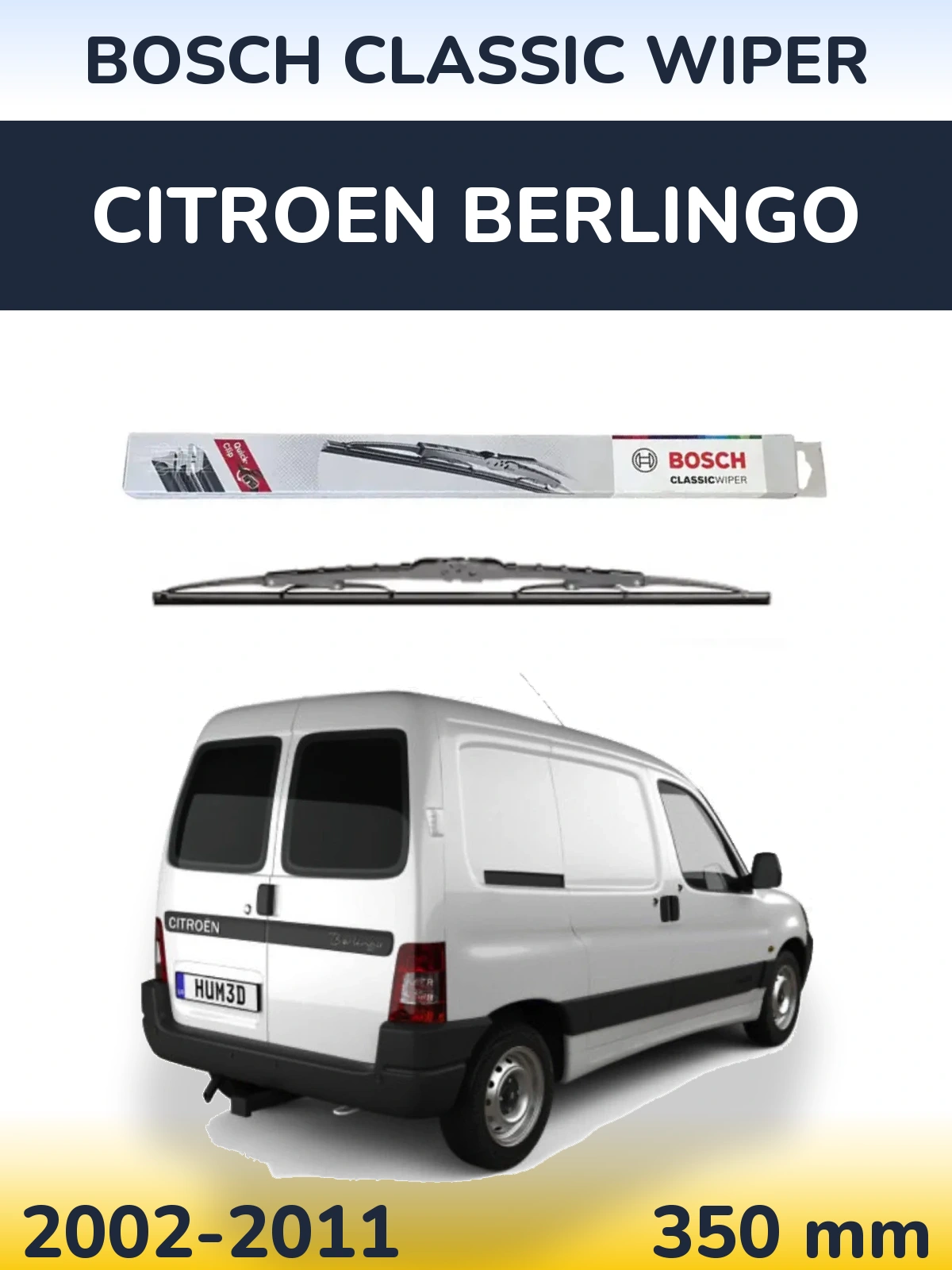 Tylna wycieraczka BOSCH Classic Wiper 340 mm do Citroen Berlingo 2002-2011