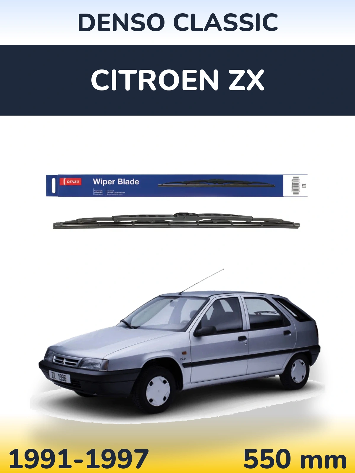 Przednia wycieraczka Denso Classic 550 mm do Citroen ZX 1991-1997