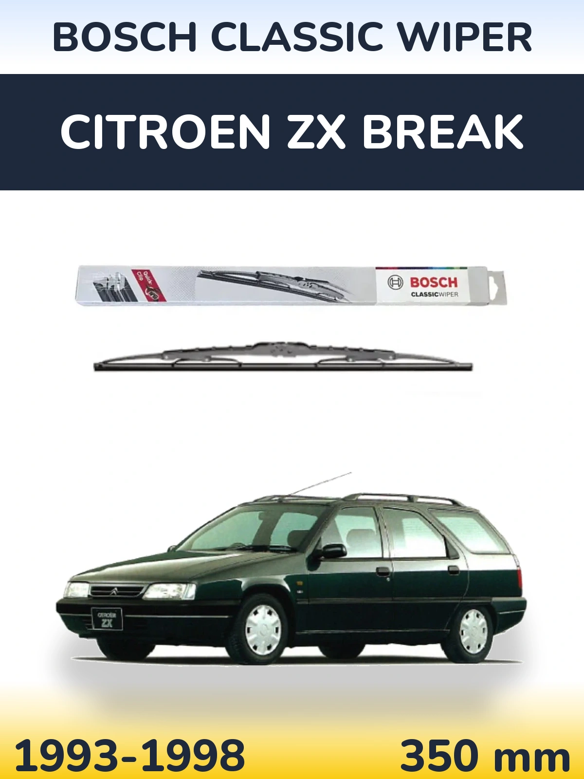 Tylna wycieraczka BOSCH Classic Wiper 340 mm do Citroen ZX Break 1993-1998