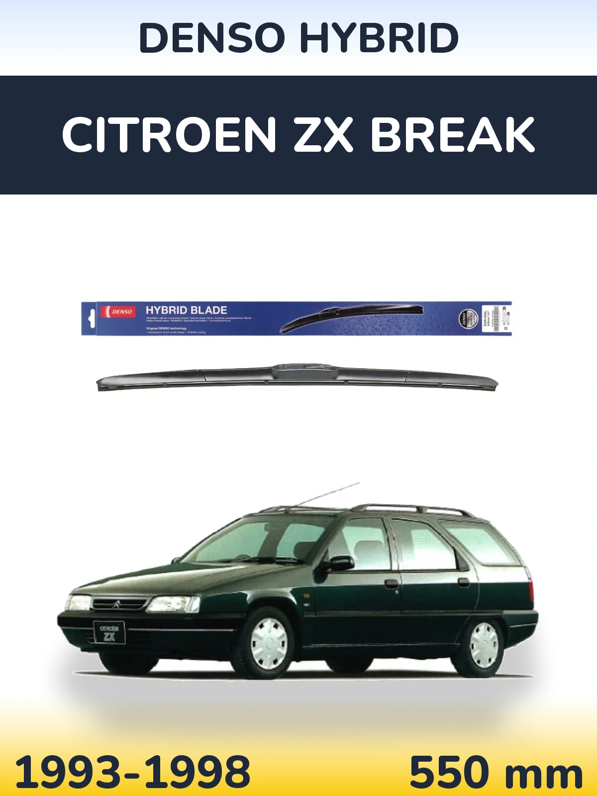 Przednia wycieraczka Denso Hybrid 550 mm do Citroen ZX Break 1993-1998