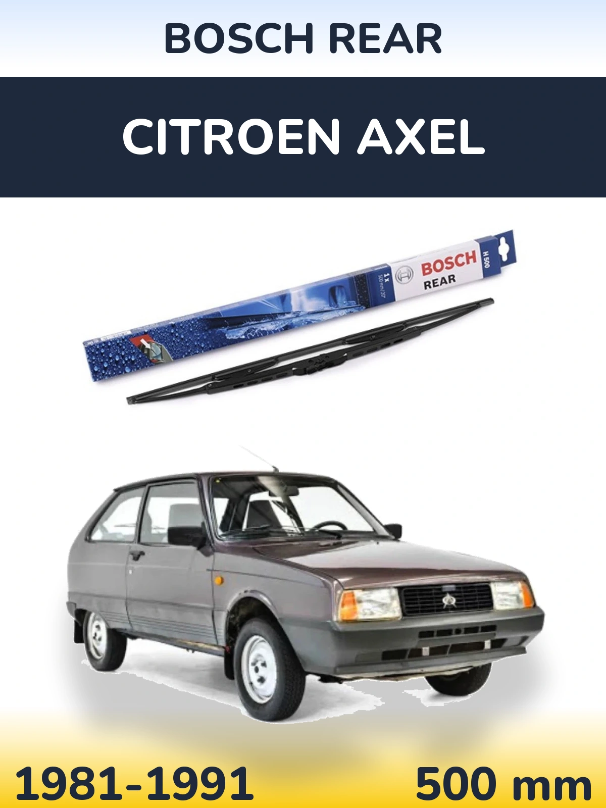 Tylna wycieraczka BOSCH Rear 500 mm do Citroen Axel 1981-1991