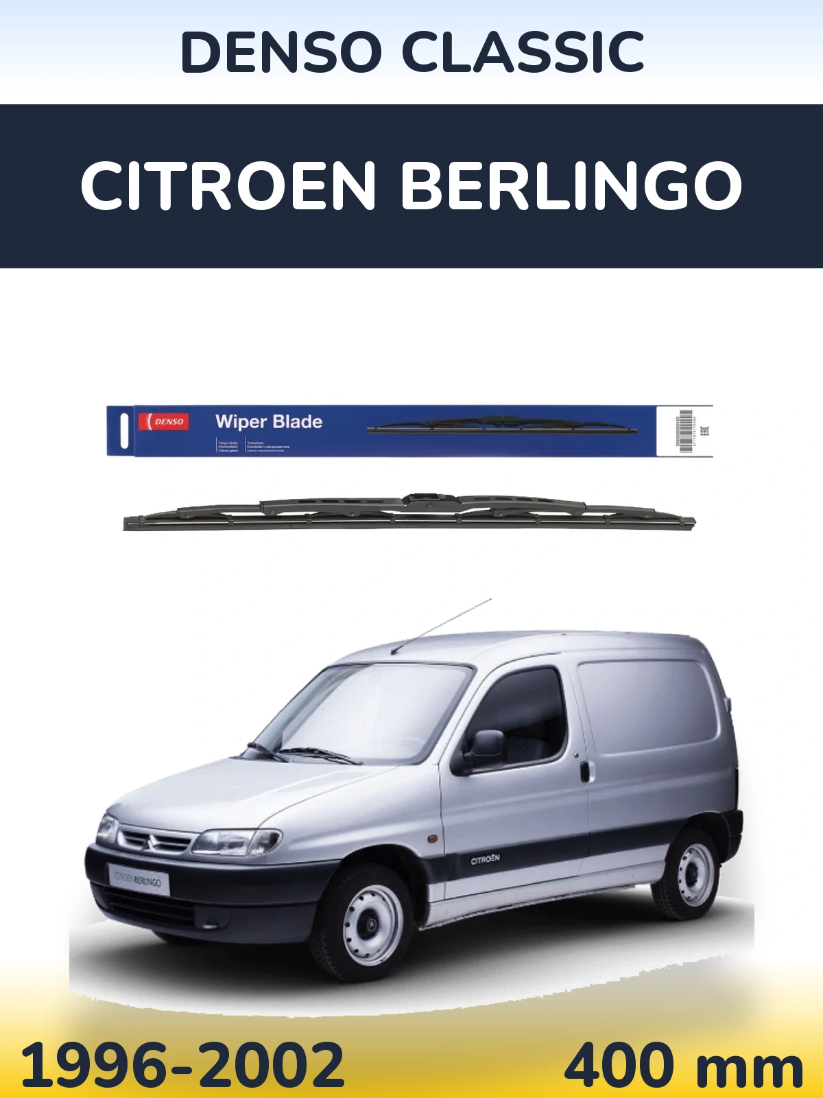 Tylna wycieraczka Denso Classic 400 mm do Citroen Berlingo 1996-2002