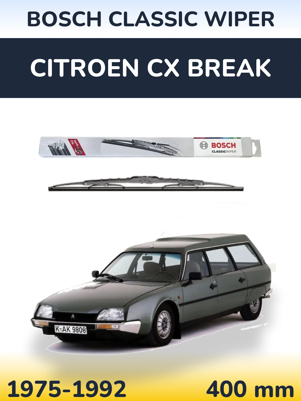 Tylna wycieraczka BOSCH Classic Wiper 400 mm do Citroen CX Break 1975-1992