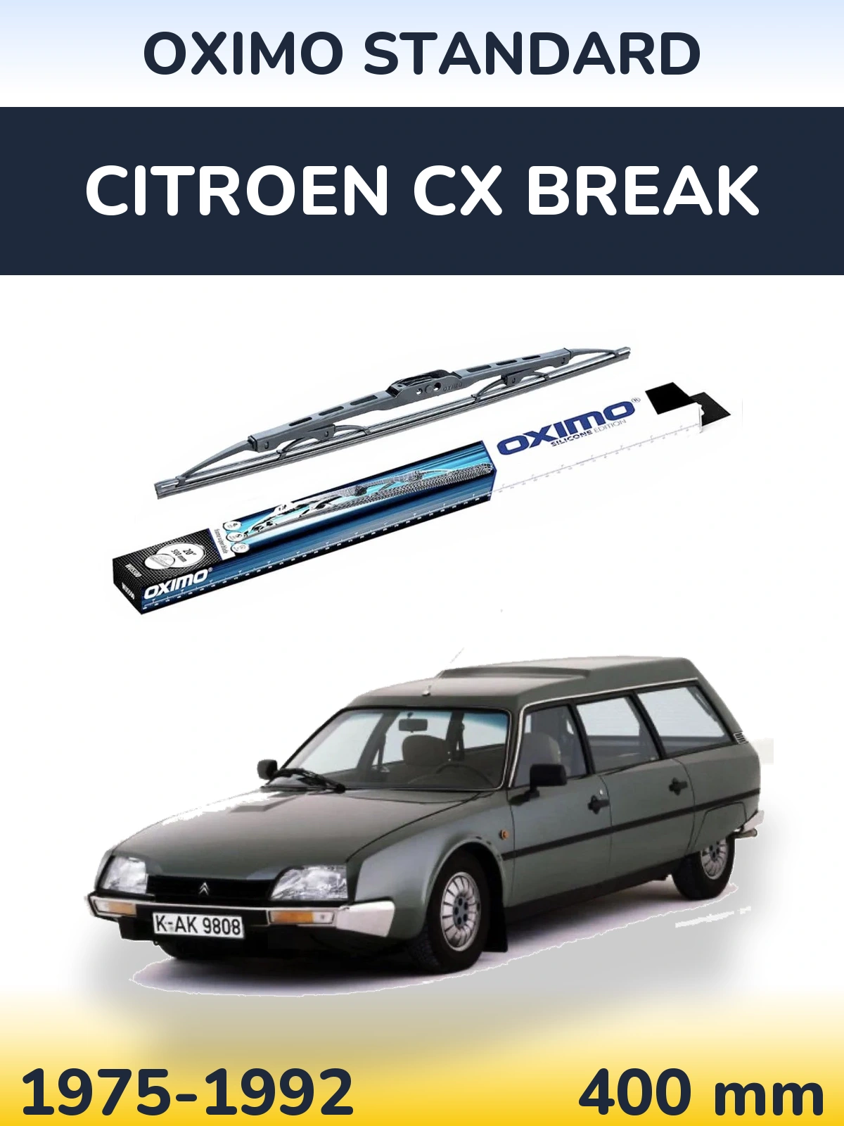 Tylna wycieraczka Oximo Standard 400 mm do Citroen CX Break 1975-1992