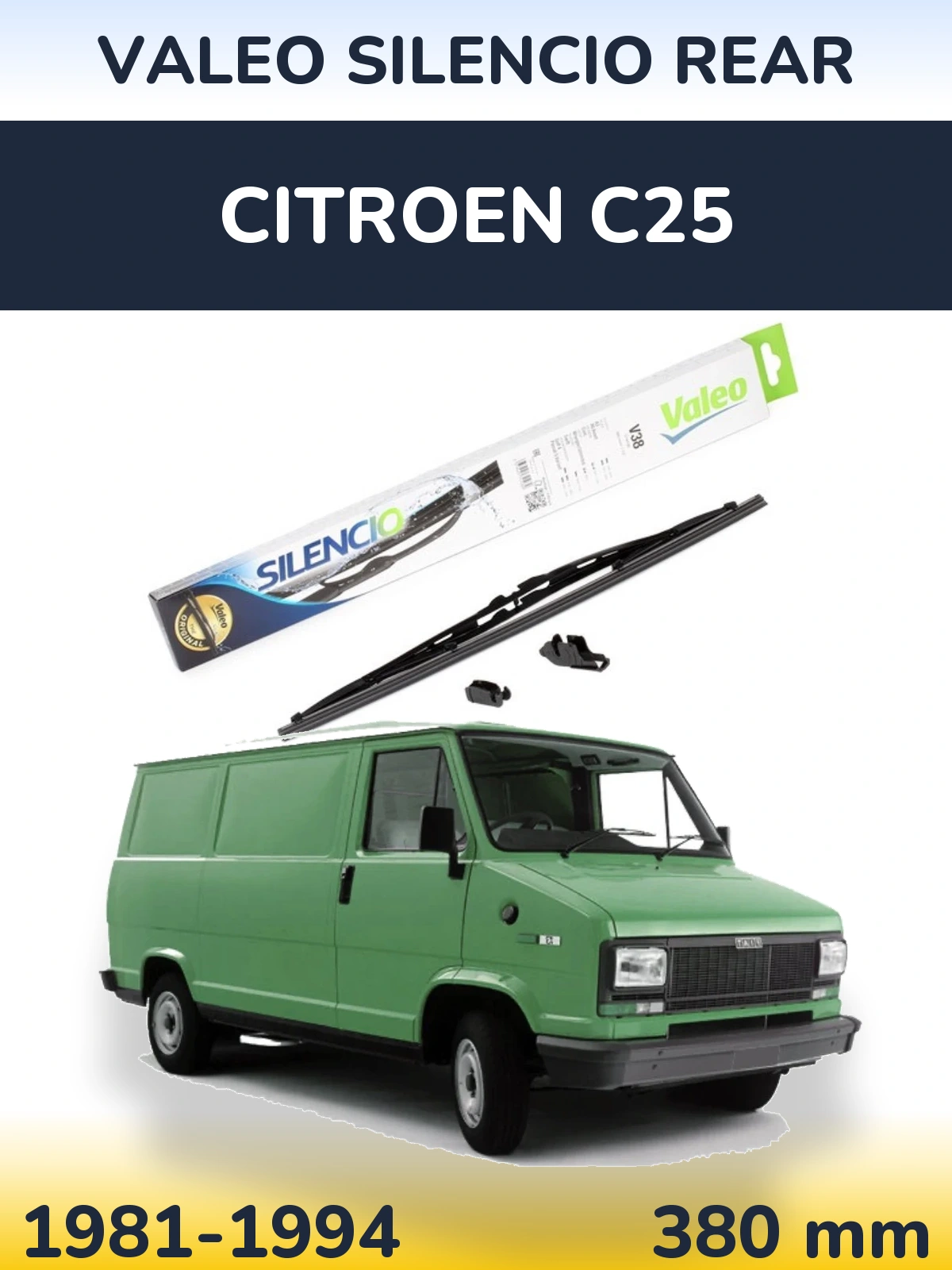 Задний дворник Valeo Silencio Rear 380 мм для Citroen C25 1981-1994
