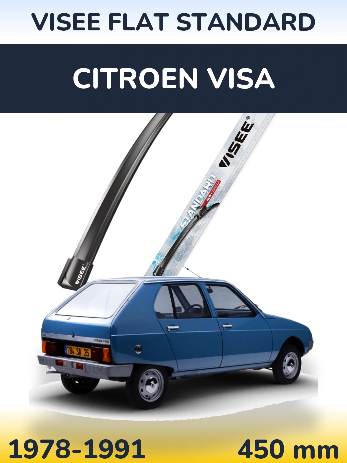 Przednia wycieraczka VISEE FLAT STANDARD 450 mm do Citroen Visa 1978-1991
