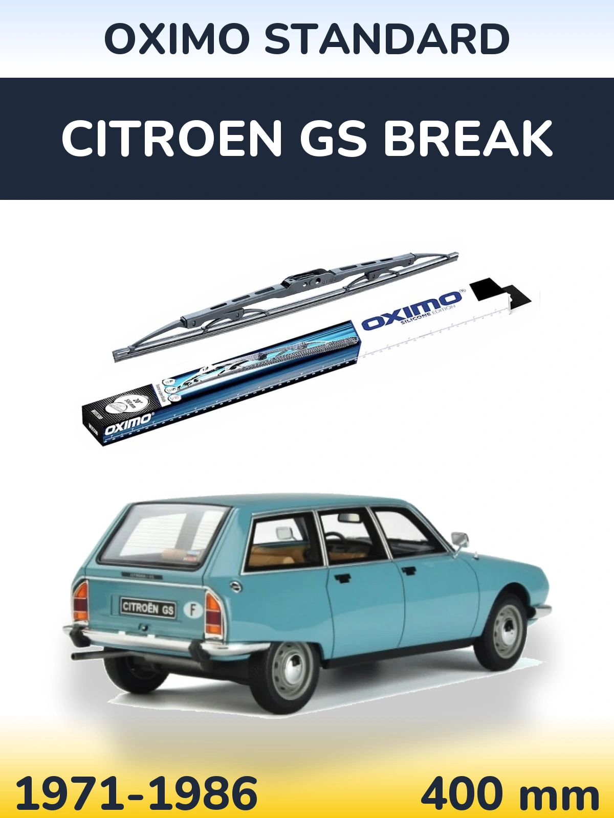 Tylna wycieraczka Oximo Standard 400 mm do Citroen GS Break 1971-1986