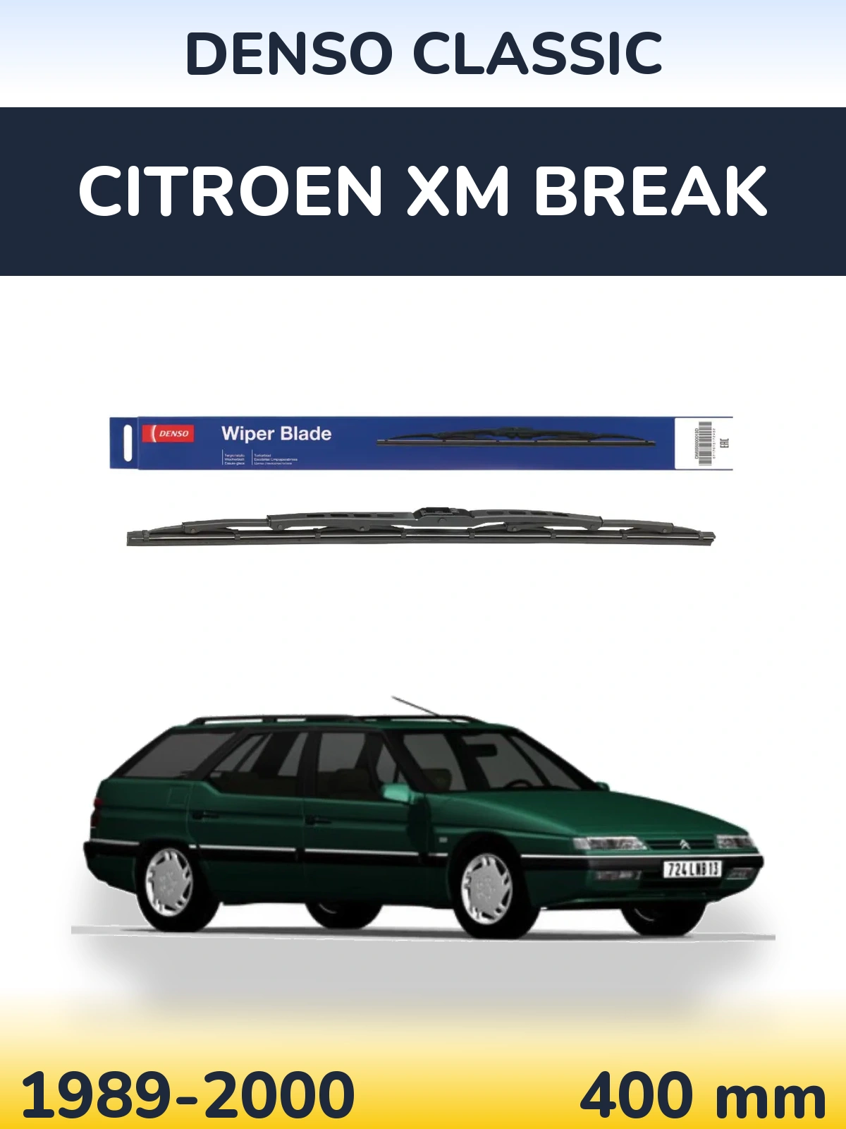 Tylna wycieraczka Denso Classic 400 mm do Citroen XM Break 1989-2000