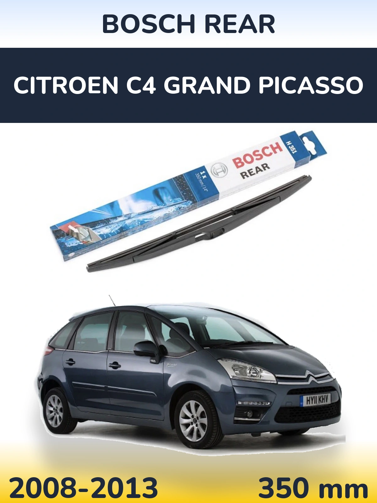 Tylna wycieraczka BOSCH Rear 350 mm do Citroen C4 Grand Picasso 2008-2013