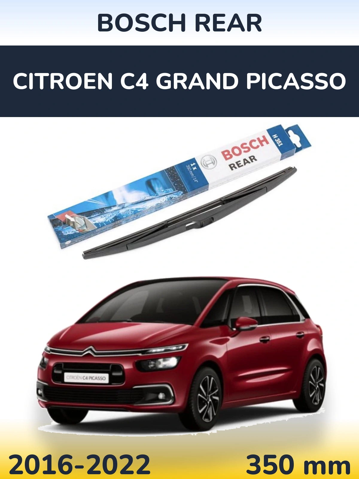 Tylna wycieraczka BOSCH Rear 350 mm do Citroen C4 Grand Picasso 2016-2022