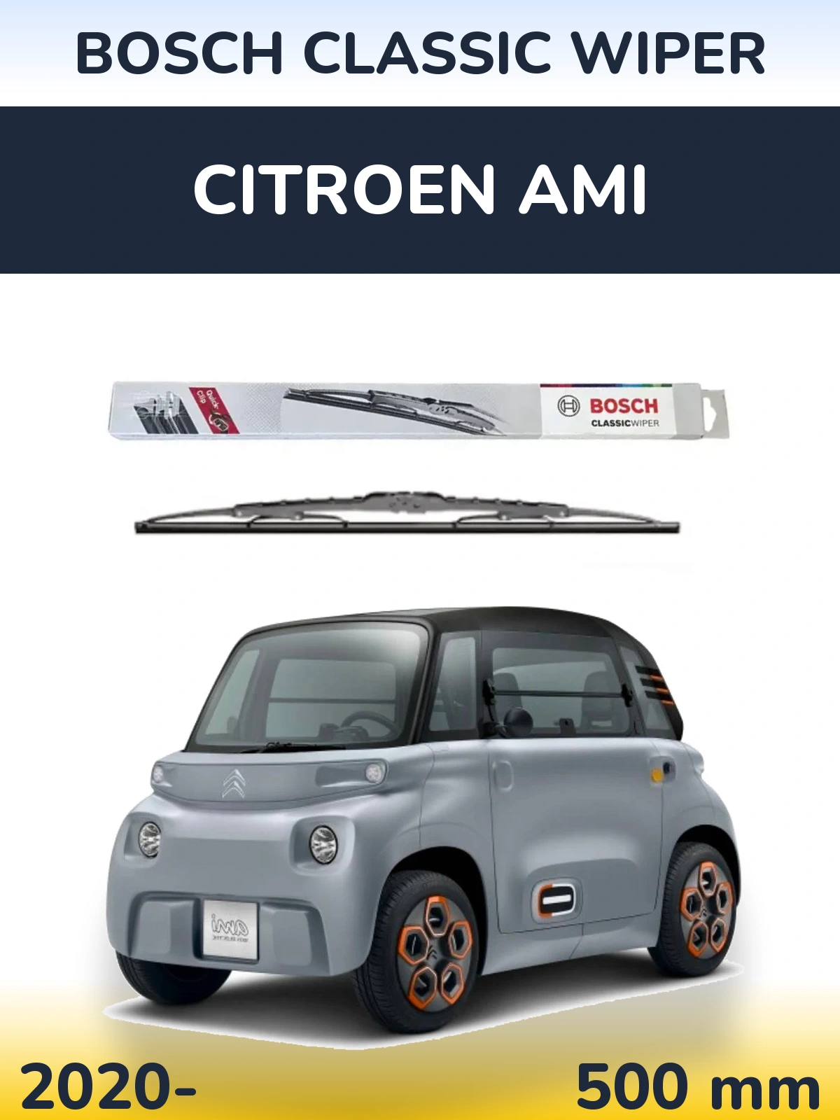 Przednia wycieraczka BOSCH Classic Wiper 500 mm do Citroen Ami 2020-2026